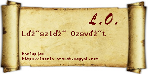 László Ozsvát névjegykártya
